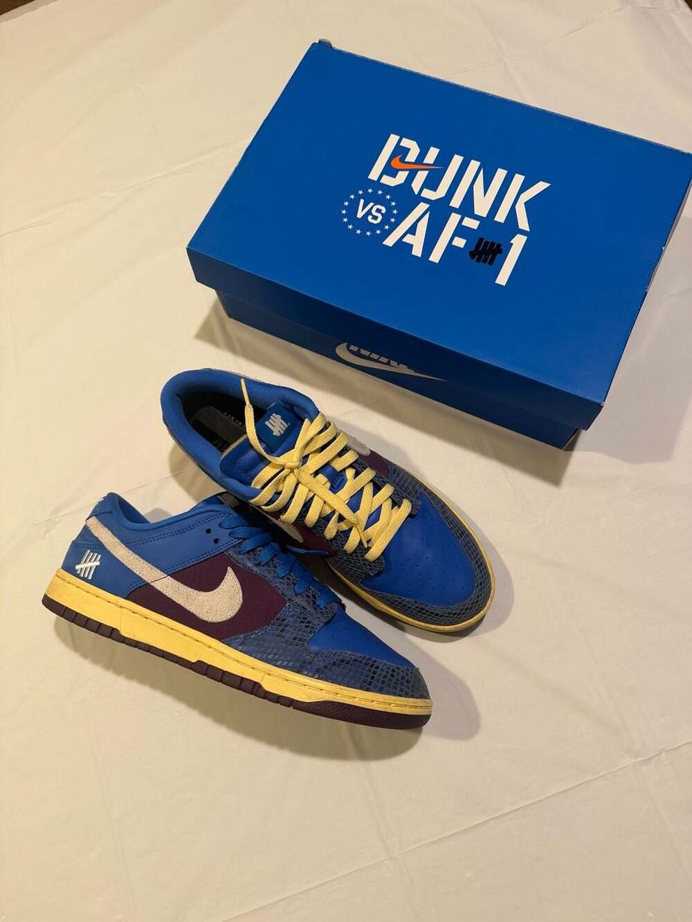 Nike Dunk Low Undefeated Dunk vs AF-1 Blue Croc